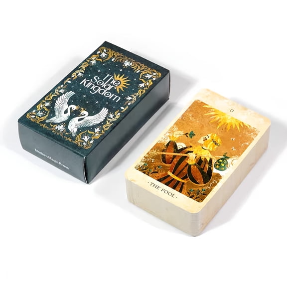 AINYROSE 78-Card The Solar Kingdom Tarot Deck, Magical Journey Cosmic Insight Divination, Tarot Deck with Meanings for Beginners, Party Oracle Game Deck