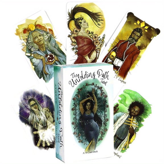 AINYROSE 78 Cards/Deck The Unfolding Path Tarot Cards, Fortune Tellers Explore The Infinite Path Of Life, Leisure Family Gatherings Party Card Games, Gifts for Birthday Holiday