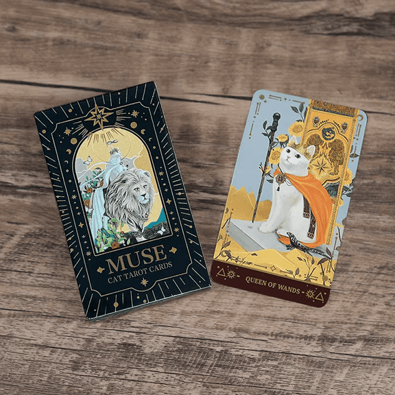 AINYROSE Muse Cat Cards, Enchanting 78-Card Deck for Finding Inspiration And Guidance