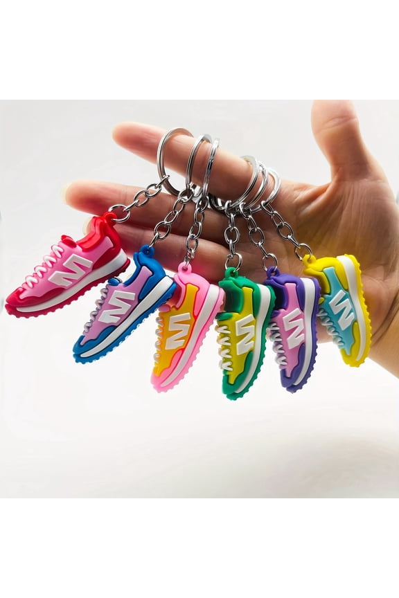 Simulation Shoes Keychain - Random Color, 10 Pieces