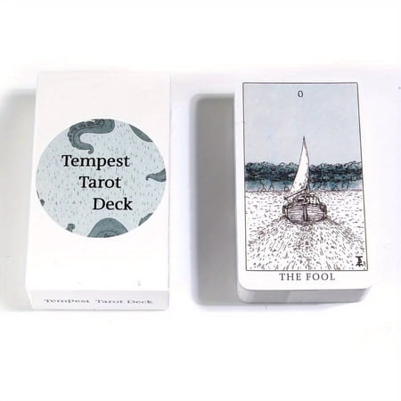 AINYROSE Tempest Tarot Deck, 78 Cards/Deck Tarot for Beginner, Party Divination Board Game Tarot, Gathering Entertainment Tabletop Game Cards for Fortune Telling