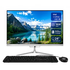 All in one desktop computer 24" FHD Intel Core i5 up to 3.6GHz, 16GB RAM, 512GB SSD, Built-in HD Webcam,Windows 10