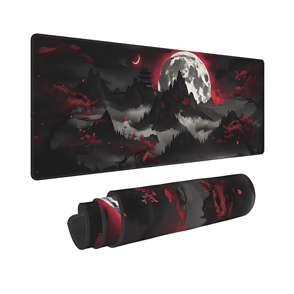 AIOE Extended Gaming Mouse Pad, Large Mouse Mat 3 mm Nature Rubber Base Mousepad with Stitched Edges, Non-Slip Desk Mat for Office Home Great Gift 35.4x15.7 Inch (Dark Canyon)