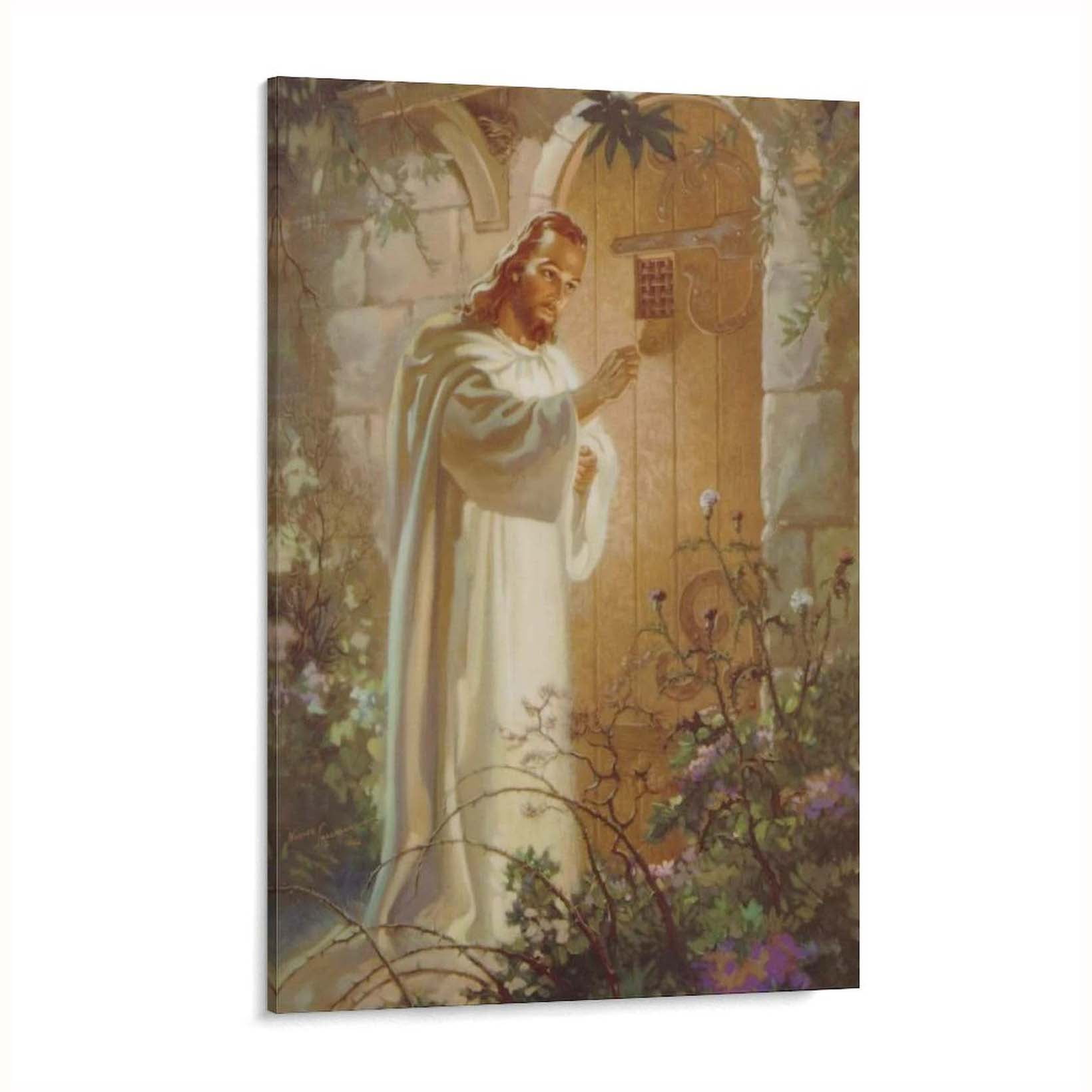 AIOE Jesus Christ Knocking At The Door Canvas Poster Modern Aesthetic ...