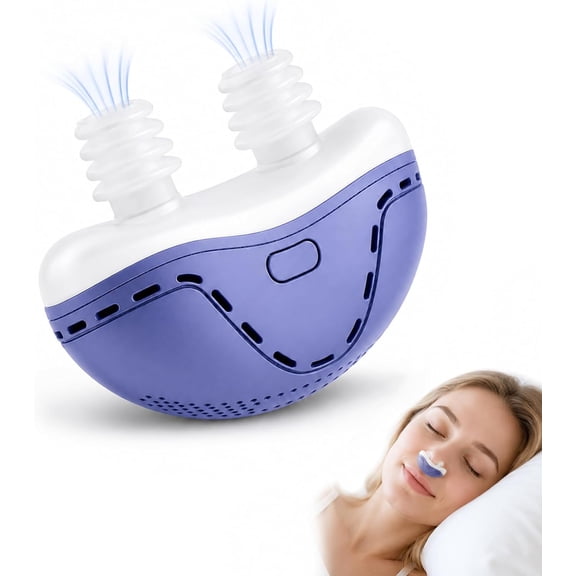 AIOMUO Anti Snoring Device with Dual Airflow, Rechargeable Nasal Aid for Sleep