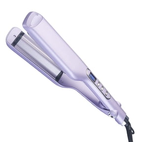 AIOMUO Professional Triple Barrel Hair Waver for Mermaid Waves, 3 Barrel Deep Wave Curling Iron with LCD Temperature Display, Rapid Heating Ceramic Styling Tool for Water Ripple Effect