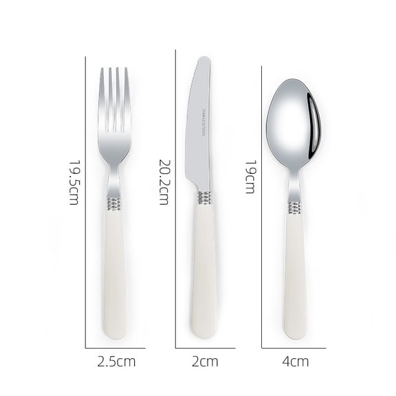 AIOMUO Stainless Steel Western Cutlery Set in Elegant Silver for Dining