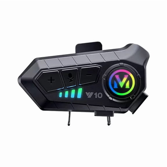 AIOMUO Y10-2X Motorcycle Helmet Bluetooth Headset, Dual 300m intercom, Bluetooth 5.3 Headphone, Smart Noise Reduction, HiFi Level Sound Quality, IPX6 Waterproof, Compatible with All Helmets