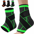 thumbnail image 1 of AIOMUO Youth Heel & Ankle Sleeve for Kids, Sever's Disease, Heel Pain Relief & Growth Plate Support, Compression Brace for Soccer, Basketball & Running - Green (X-Large), 1 of 5