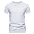 thumbnail image 1 of AIOPESON Summer Short Sleeve casual New Design V-Neck Cotton T-Shirt for Men, 1 of 6