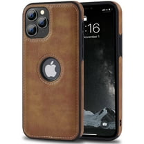 AIOVETEAB Compatible with iPhone 11 Pro Max Case Premium Leather TPU Hybrid Case Cover,Brown