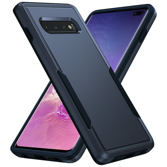 AIOVETEAB Defender Case Designed for Samsung Galaxy S10 case, Heavy Duty Shockproof Rugged Protective Bumper Cover for Samsung Galaxy S10 (Blue)
