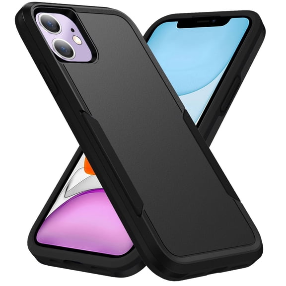 AIOVETEAB Case Designed for iPhone 11 case, Heavy Duty Shockproof Rugged Protective Bumper Cover for iPhone 11 6.1 Inch (Black)