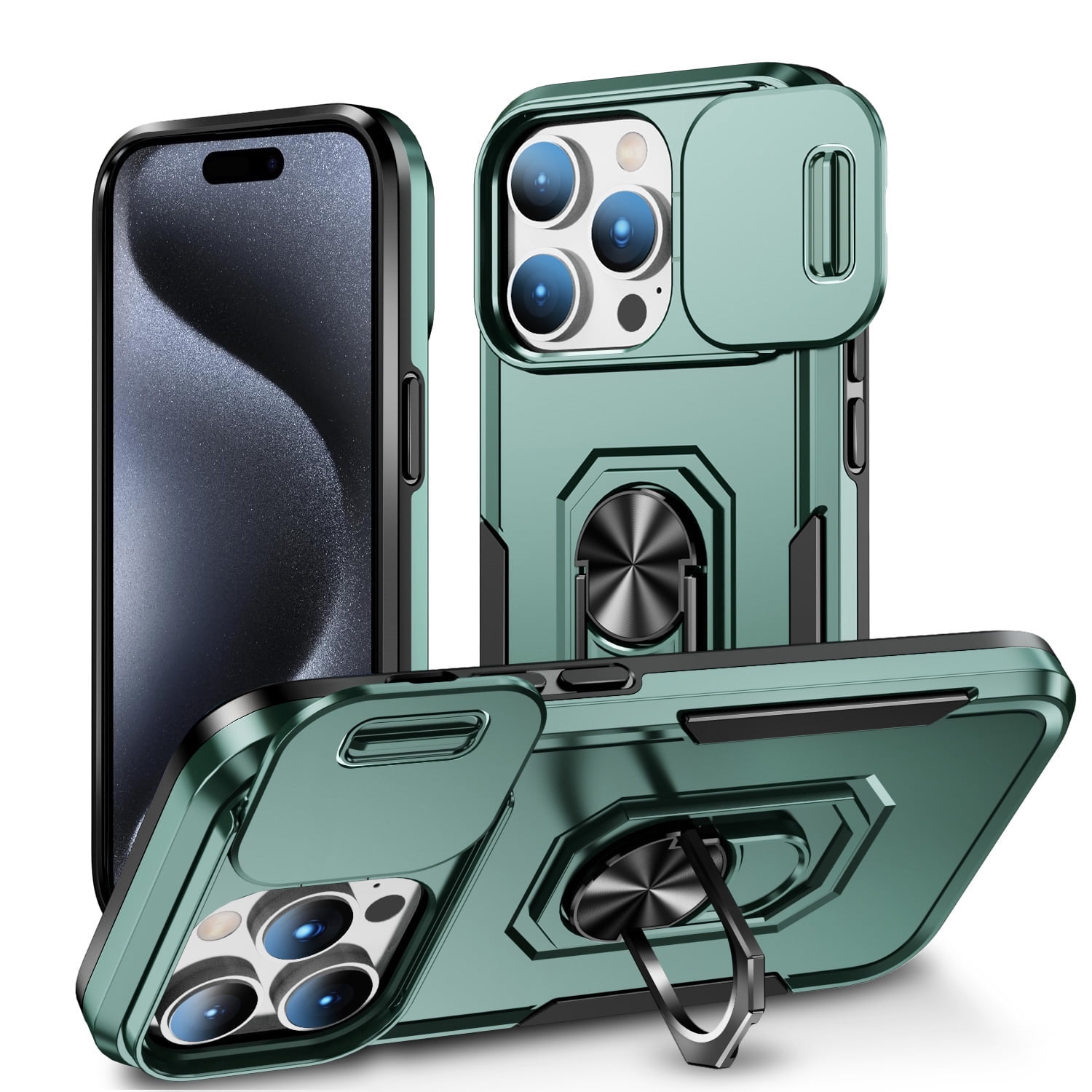 AIOVETEAB IPhone 7/8 Ledertasche – Premium PU Leder, Dünn & Stoßfest, Braun