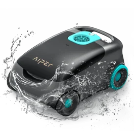 Cordless Robotic Pool Cleaner For Above Ground Pools – Transparent, Runs 60 Mins, Cleans Up To 538 Sq.ft, Model 200 SE