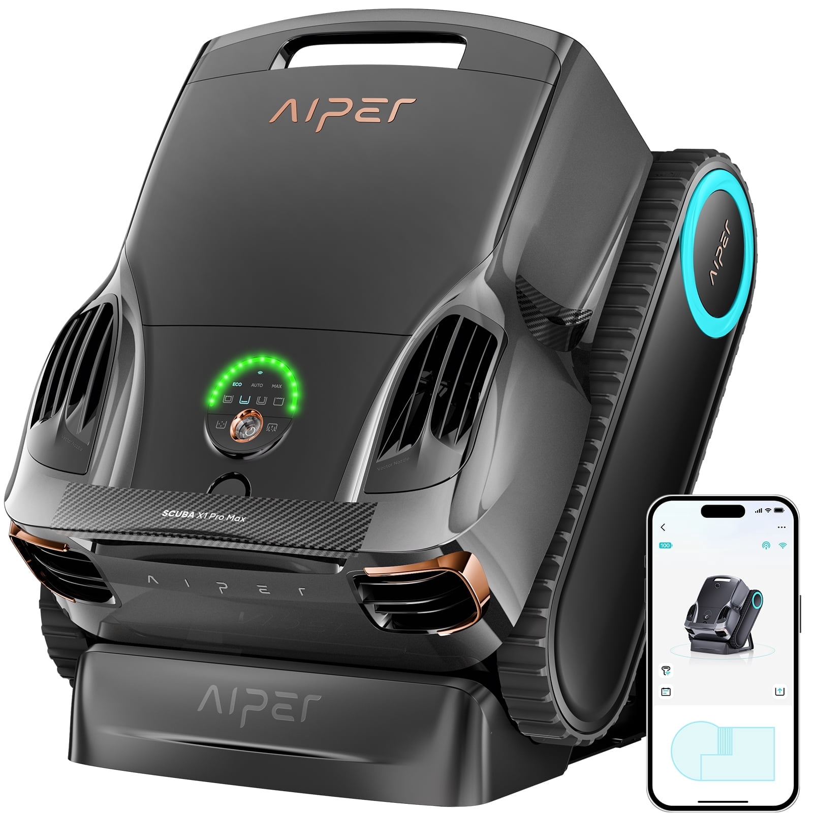 AIPER Scuba X1 Pro Max Automatic Cordless Pool Cleaner, Robotic Pool Skimmer