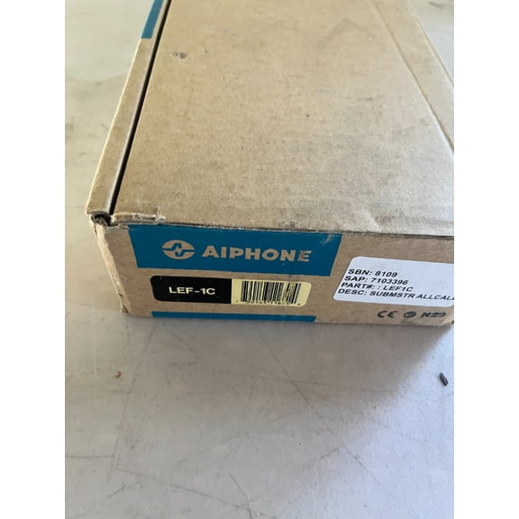 AIPHONE LEF-1C Semi-Flush Mount Open Voice Sub-Master Intercom with Door-Release