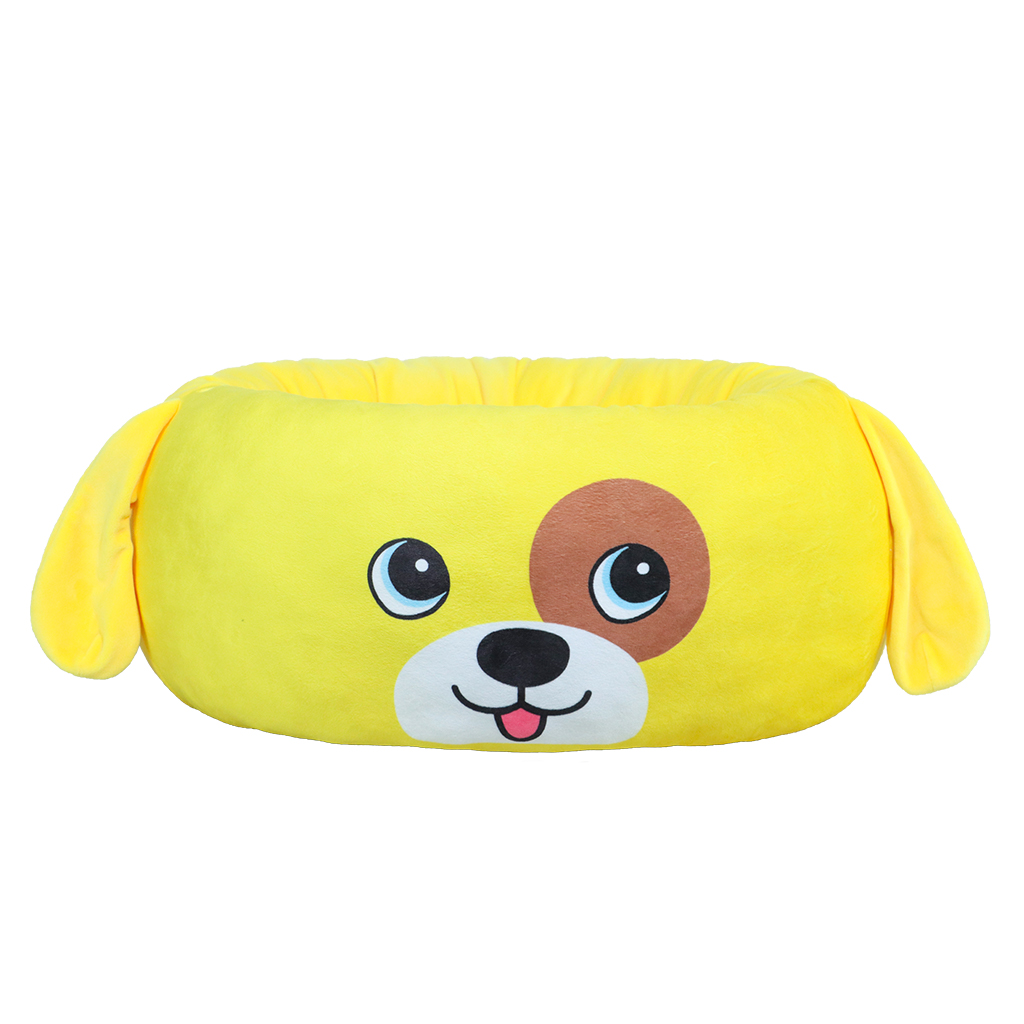 AIPINQI 20 inch Yellow Dog Cute Dog Be,Small Dog Bed Calming Dogs Bed