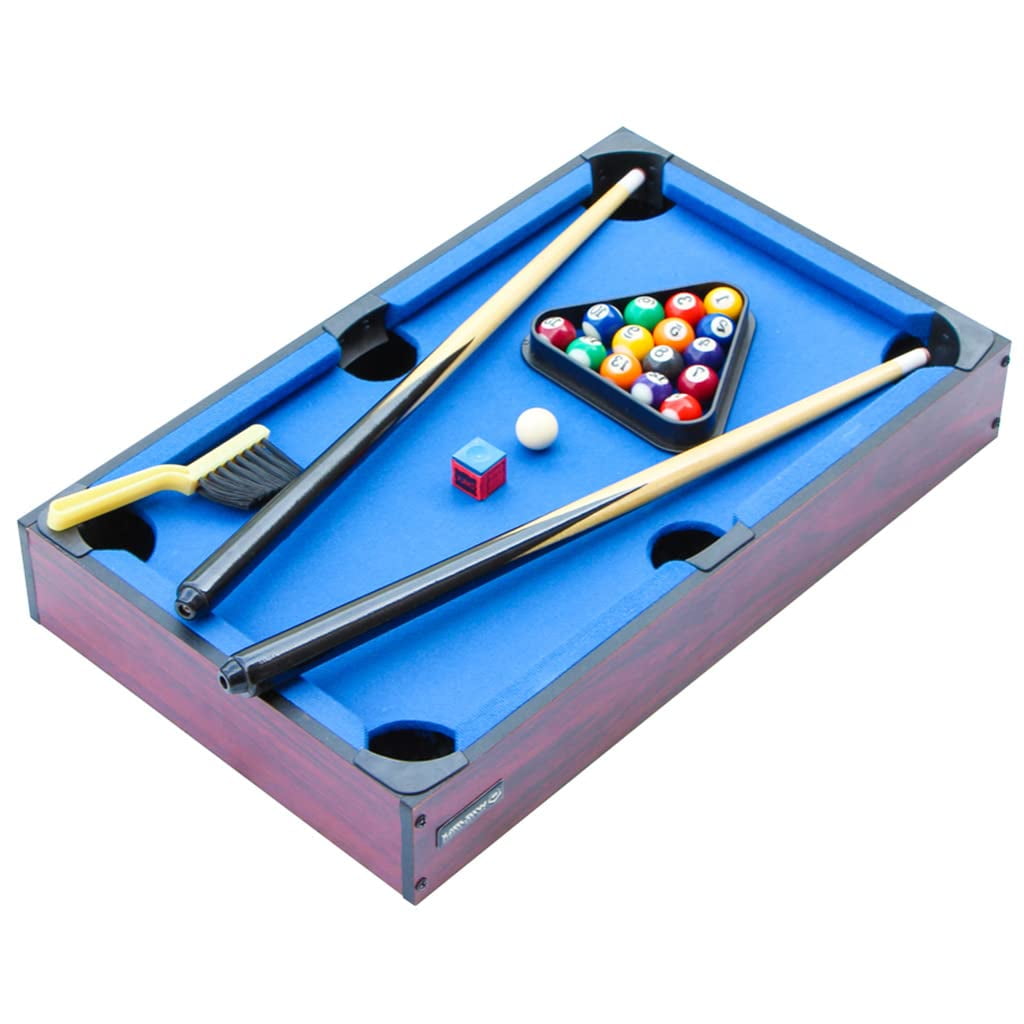 Mini Pool Table Top Games: 36-Inch Tabletop Billiards Table Set with 16  Pool Balls, 2 Cues, 1 Triangle Rack, 2 Chalks & 1 Table Brush, Portable  Pool