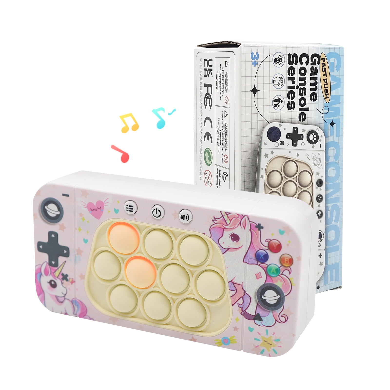 Pop It Game Machine,Pop It Electronique,Quick Push Bubbles Game,Console de  Jeu Quick Push Bubbles,Jeu Pop Portable, Bubble Breakthrough Puzzle Machine  pour Enfants et Adultes (Pop - Blanc)