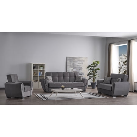 AIR ARMADA SOFABED 101 MICROFIBER GRAY