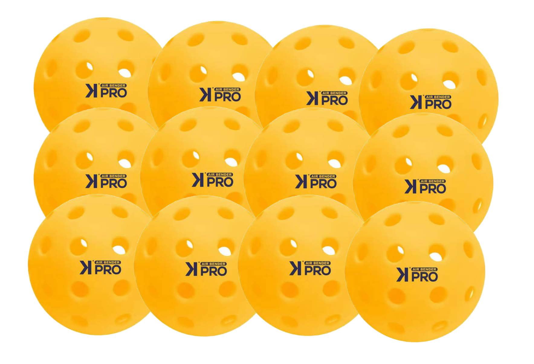 AIR BENDER PRO PICKLEBALL BALLS - USA Pickleball Approved - 12 Pack