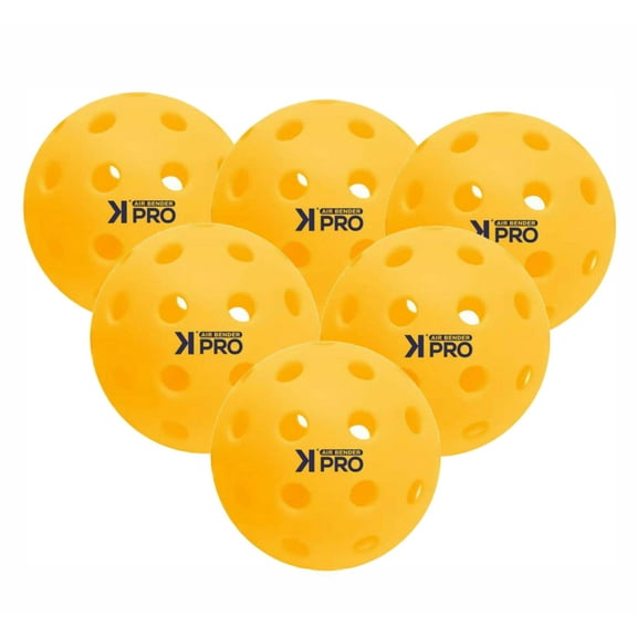 AIR BENDER PRO PICKLEBALL BALLS - USA Pickleball Approved - 6 Pack