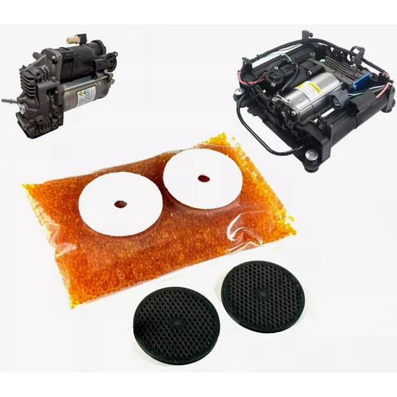 AIR DRYER FILTRATION REPAIR KIT (ONLY FILTER ELEMENTS) COMPATIBLE WITH LAND ROVER RANGE ROVER L322 FULL SIZE MODEL 2006-2012 AMK AIR SUSPENSION COMPRESSOR, PART # LR041777/FILTER
