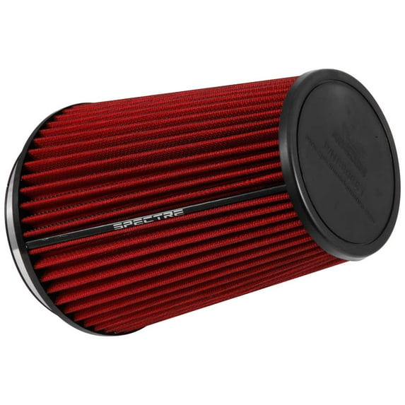 Spectre Universal Clamp-On Air Filter: High Performance, Washable Filter: Round Tapered; 6 in (152 mm) Flange ID; 10.25 in (260 mm) Height; 7.719 in (196 mm) Base; 5.219 in (133 mm) Top, SPE-HPR9881