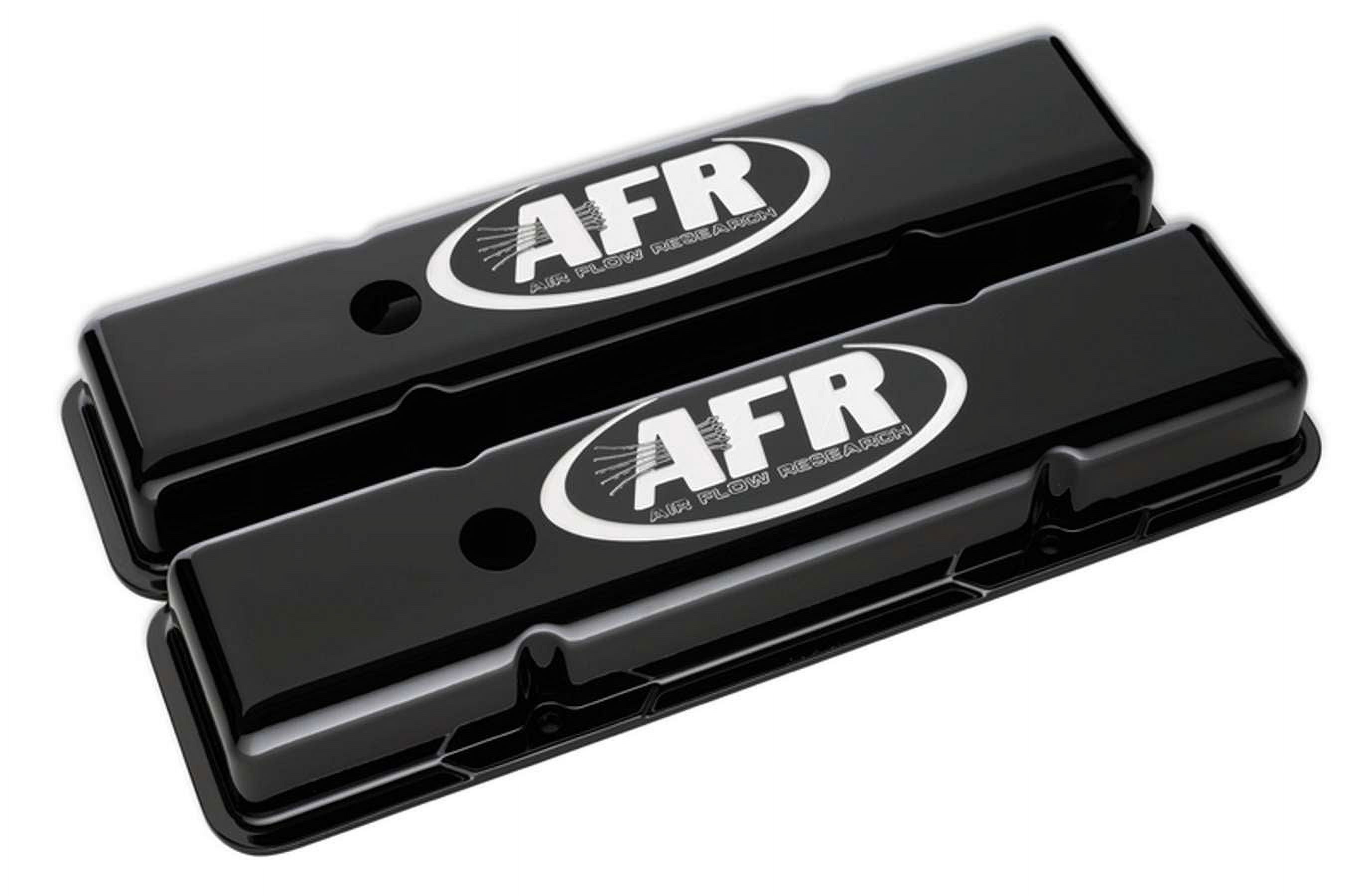 AIR FLOW RESEARCH 6707 Valve Covers SBC Short Alum Valve Cvr Black w/AFR Logo