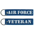 thumbnail image 1 of AIR FORCE VETERAN NAVY FOB KEY CHAIN - USA American Patriotic Double Sided Full Thread Embroidered Rayon Keychain - 1" x 5", 1 of 1