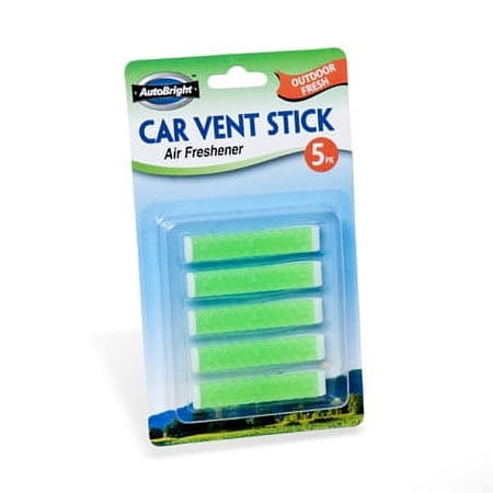 AIR FRESHENER OUTDOOR FRESH CAR VENT STICK 5PK CARDED, Case Pack of 48