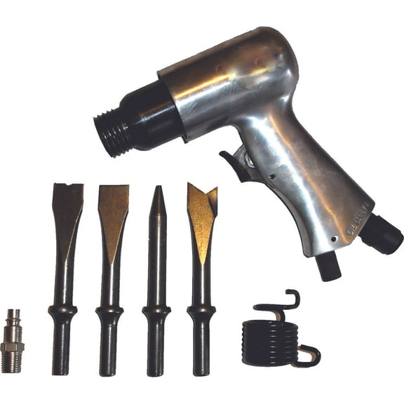 AIR HAMMER SET With 4-CHISELS, SPRING & AIR ADAPTOR