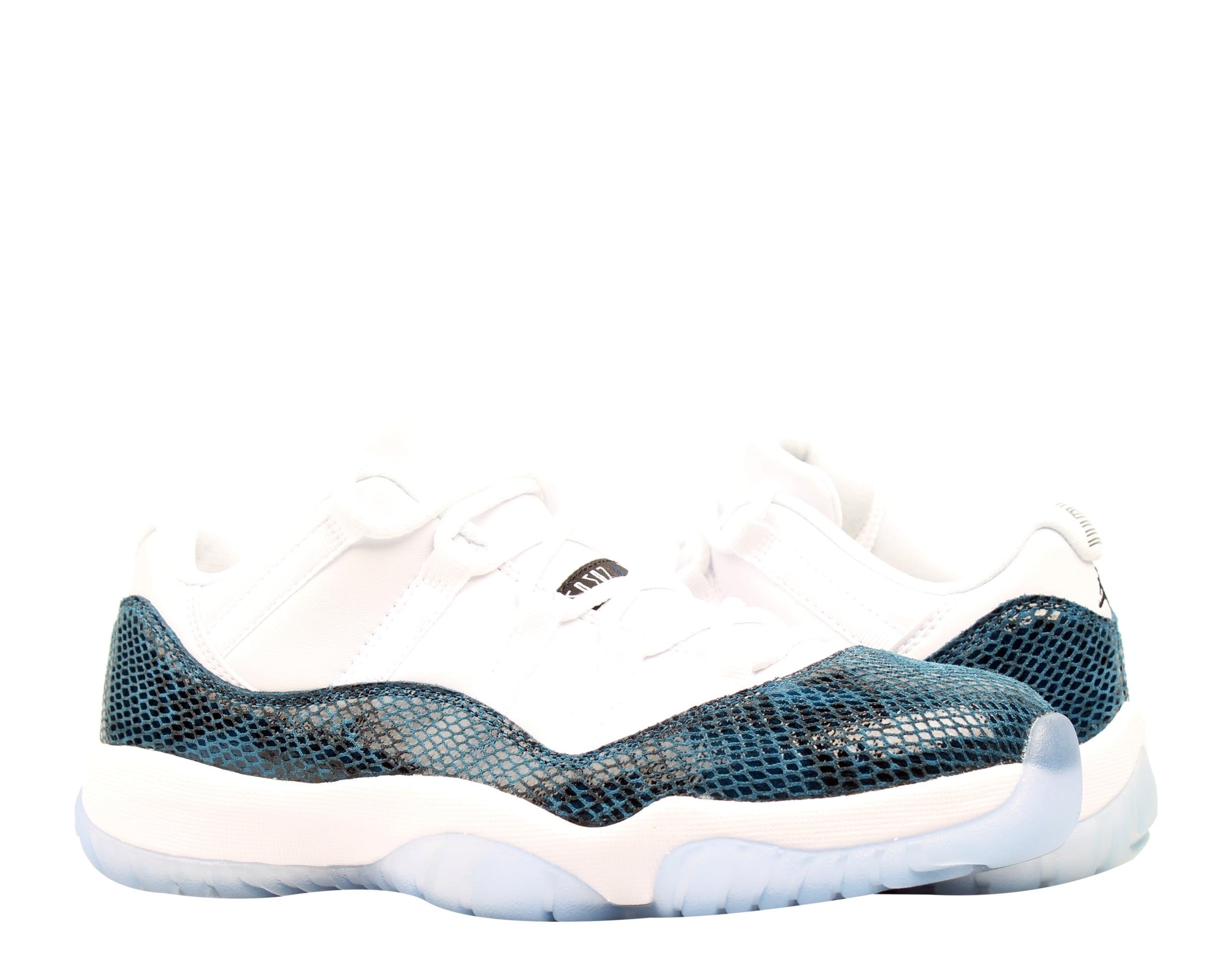 Air Jordan 11 (XI) Retro Low Snake Skin White / Black - Navy