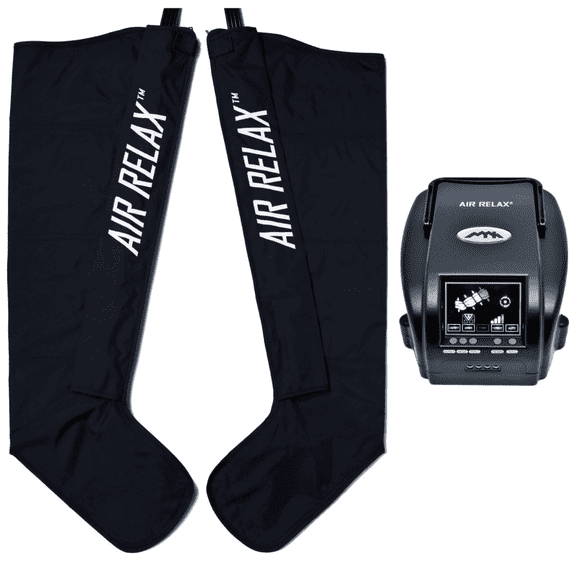 AIR RELAX AR-2 Professional Compression Boots, FDA Cleared Leg Recovery System, Medical Grade Recovery Boots and Pump, 3 Therapy Modes 4 Chambers, For Circulation in Legs and Muscle Recovery - SIZE 2