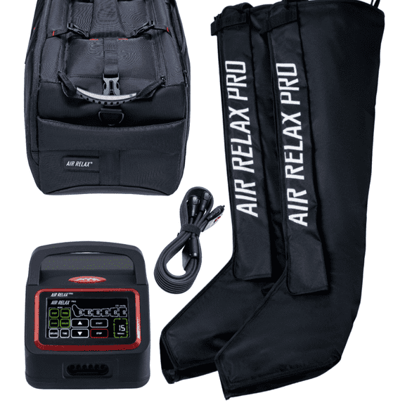 AIR RELAX PRO AR-4 Professional Compression Boots, FDA Cleared Leg Recovery System, Medical Grade Recovery Boots and Pump, 4 Therapy Modes 6 Chambers, For Circulation and Muscle Recovery - SIZE 4