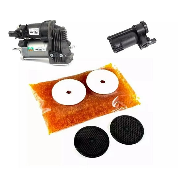 AIR SUSPENSION COMPRESSOR DRYER FILTER REBUILD KIT COMPATIBLE WITH MERCEDES-BENZ CL-CLASS W216 2006-2012 WITH AIRMATIC WITH AMK TYPE AIR RIDE SUSPENSION COMPRESSOR, PART # 2213200704/FILTER
