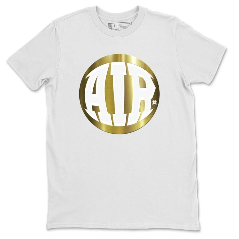 White and gold jordan shirts cheap