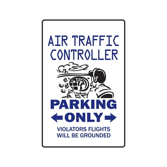 AIR TRAFFIC CONTROLLER Parking Decal control military plane flying | Indoor/Outdoor | 9" Tall