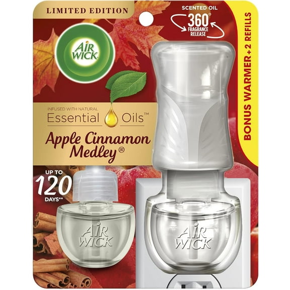 AIR WICK PAQUETE AROMATIZANTE DE AMBIENTE Y CONTINUO AROMA APPLE CINNAMON MEDLEY 40 ML
