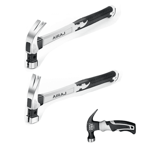 AIRAJ 3pcs Set of Sheep Horn Hammer, Shockproof and Wear-Resistant Hammer Head, Anti-Skid Handle, Electrician Specific Hammer