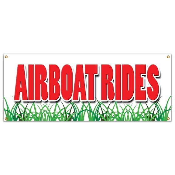 AIRBOAT RIDES BANNER SIGN everglades guided tours swamp buggy wetlands