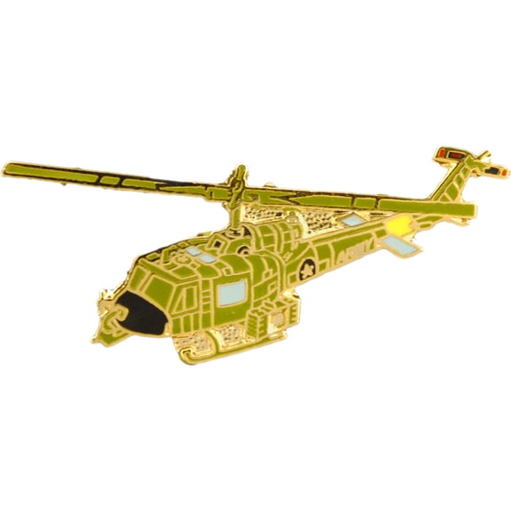 AIRCRAFT & HELICOPTER, HEL UH-01 IROQUOIS - Officially Licensed Original, Enamel Patriotic Pin -1.5"