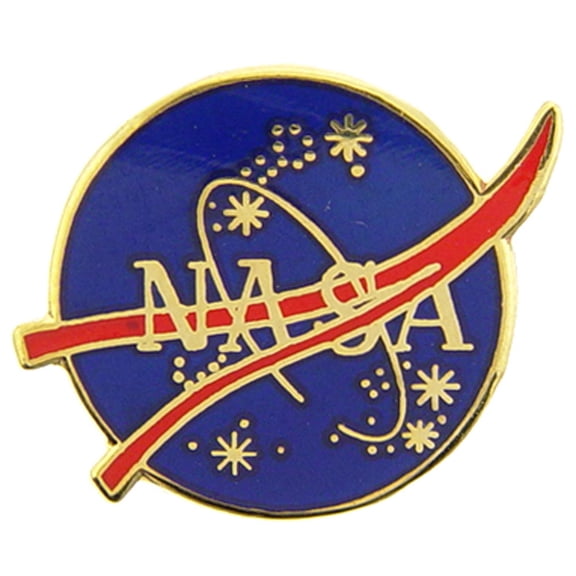 AIRCRAFT & HELICOPTERS, SPACE NASA LOGO SHIELD - Original Artwork, Expertly Designed PIN - 1"