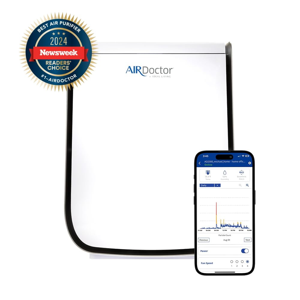 White Smart Air Purifier with UltraHEPA and Carbon Filter