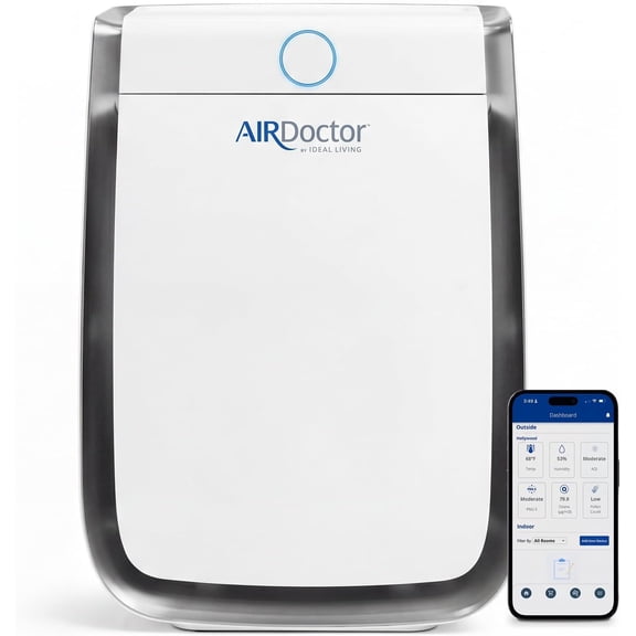 AIRDOCTOR 3500i SMART Air Purifier for Living Rooms & Bedrooms, 3 Stage Filtration with Pre-Filter, UltraHEPA, Carbon/VOC Captures Particles