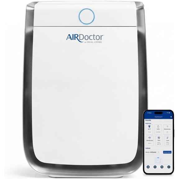 AIRDOCTOR 3500i SMART Air Purifier for Living Rooms & Bedrooms, 3 Stage Filtration with Pre-Filter, UltraHEPA, Carbon/VOC Captures Particles