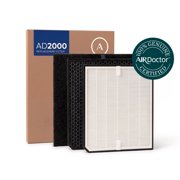 AirDoctor AD2000 Genuine Replacement UltraHEPA and Carbon Filter Combo pack, MERV 16