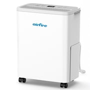 AIRFIRE Dehumidifier, 12 Pint Dehumidifiers for Home DOE, 1500 sq. ft Dehumidifiers with Drain Hose, 0.66 Gallon Water Tank for Basement Bedroom Bathroom, Overflow Protection, 24H Timer