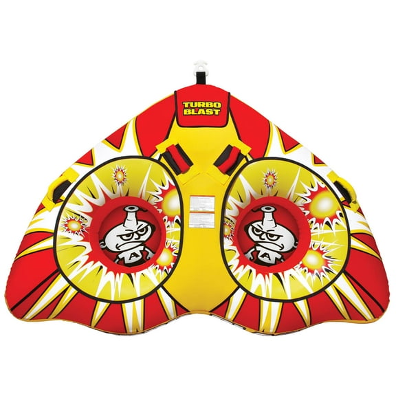AIRHEAD AHTB-12 Turbo Blast Inflatable Double Rider Towable Lake Boat Water Tube